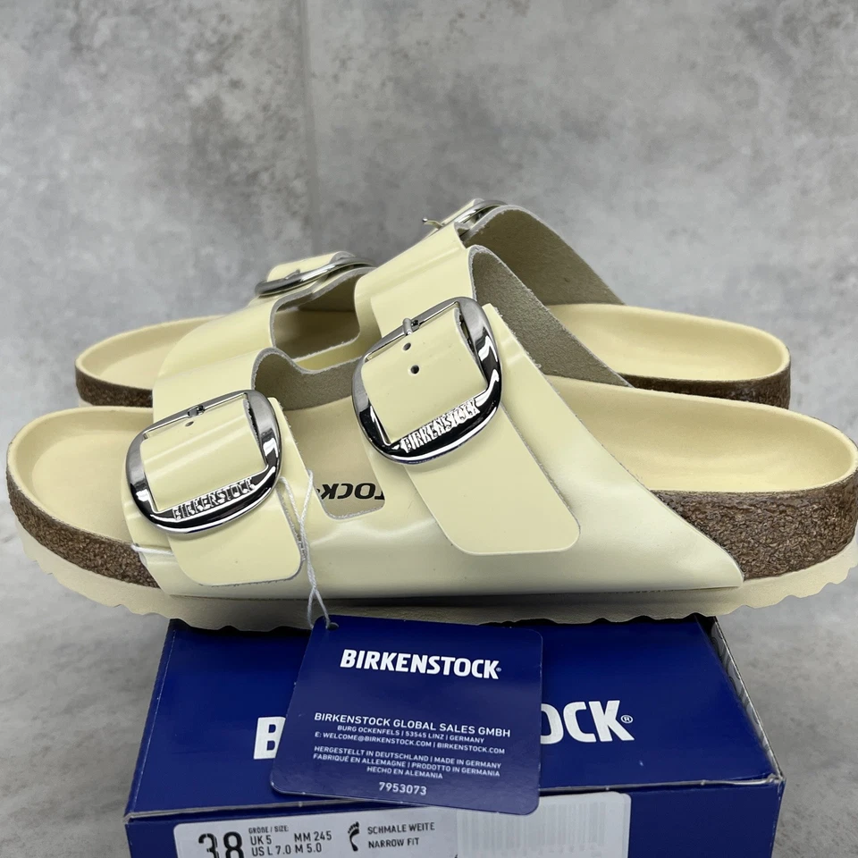 Birkenstock Arizona Big Buckle Leather HighShine Butter Sandals US8 EU39 1024161