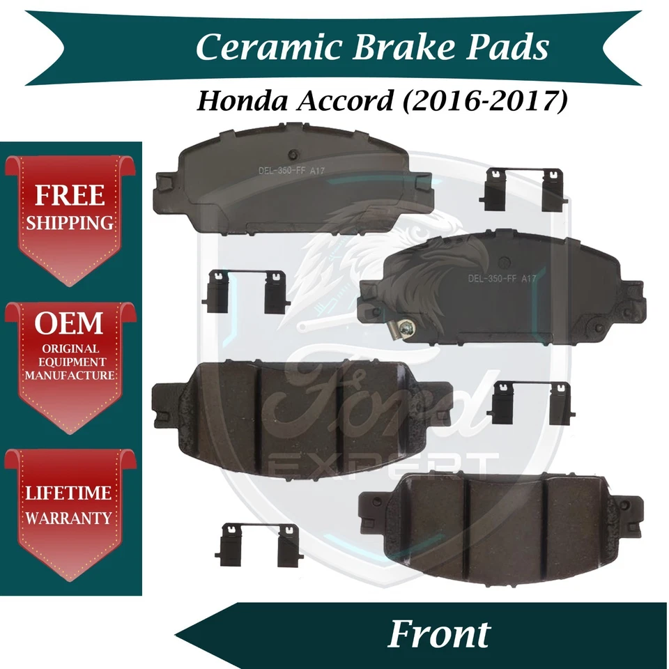 Комплект передних керамических тормозных колодок ACDelco от оригинального производителя для Honda Accord 9 лет Warran 2016-2017 годов выпуска. - Изображение 1 из 4