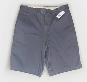 NWT GAP Kids 14 Husky Grey Flat Front Shorts, CHINOS Uniform School - Picture 1 of 4