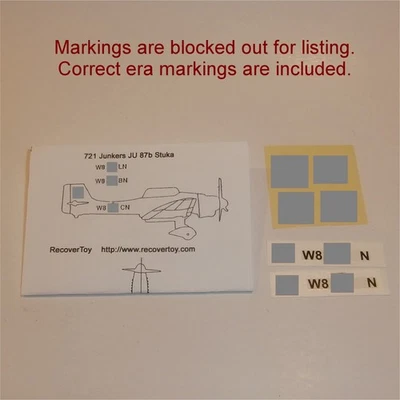 Dinky Toys 721 Junkers Stuka Decals Set CN Squadron - Image 1 of 3