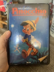 Disney Pinocchio Betamax BETA tape Original Classic In Clamshell Case Kids Movie - Picture 1 of 3
