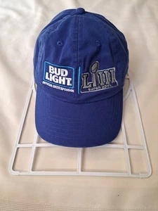 BUD LIGHT Hat Official Beer Sponsor SUPER BOWL LIII CAP Blue - Picture 1 of 5