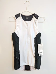 2XU Men's Long Distance Tri Singlet, white triathlon top, NEW WITH TAGS - Picture 1 of 2