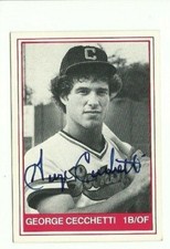 George Cecchetti 1982 TCMA Chattanooga Lookouts autographed auto signed card