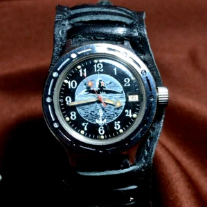 Vintage Men's Watch VOSTOK KOMANDIRSKIE Soviet Military Style Watch Serviced - Picture 1 of 12