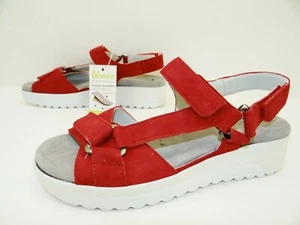 Vamos Sandalen Sandalette Komfortschuhe Damen Schuhe Leder Gr.37,5 Rot - Bild 1 von 7