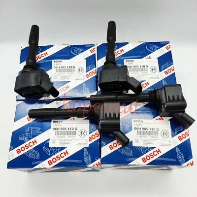 4X Bobina de encendido Bosch 06H905110G para VW Tiguan Porsche Panamera Audi Q3 Q7 CJE Foto 1 de 4
