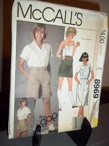 McCall's #8969 Sewing Pattern Misses Skirts Shorts Size 10 Waist 25 Uncut FF - Picture 1 of 2