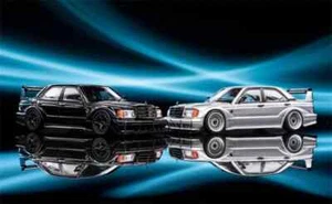 Rhino Modelo RM 1:64 W201 190E Plateado/Negro Limited499 Modelo de Coche Diecast - Imagen 1 de 8