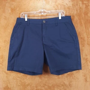 CHUBBIES Mens Shorts Size 35 Navy Chino Flat Front Stretch Twill ARMADAS 7" - Picture 1 of 9