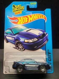 Hot Wheels 2014 HW City 1999 Ford Mustang (Blue) 10 Spoke Variant - Picture 1 of 3