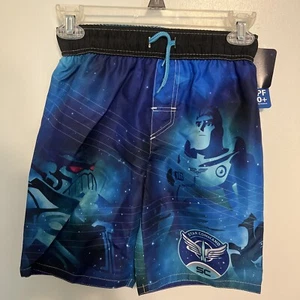Disney Pixar Toy Story Buzz Lightyear Star Command Boys Swim Trunks Medium - NEW - Picture 1 of 8