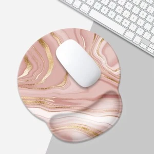 Pink Rose Gold Mouse Pad Water-proof Mousepad Home - Photo 1/5