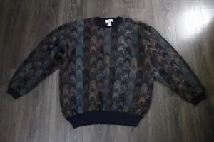 Suéter De Colección Tricots St Raphael Abuelo Para Hombres Grande Marrón Lana Merino Defecto - Imagen 1 de 10