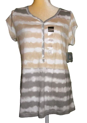 NWT Relativity Top/Blouse ~ Womens XL ~ Neutraltie Tie Dye ~ Pullover Earth Tone - Image 1 of 4
