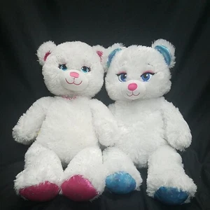Build A Bear Disney Frozen Elsa y Anna White Bears sin ropa. - Imagen 1 de 11