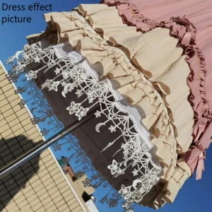 Women Girls Lolita Hoop Skirt Crinoline Lace Petticoat Cosplay Underskirt Casual - Picture 1 of 8