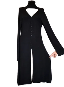 Rundholz schwarzes 2 in 1 Kleid/Cardigan One Size (M?) - Bild 1 von 9