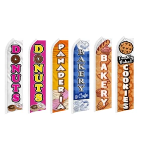 Bakery Panaderia Donuts Variations Swooper Flutter Advertising Banner Flags - Picture 1 of 9