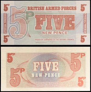 British Armed Forces 5 New Pence - Gem Chrisp Unc - Picture 1 of 3