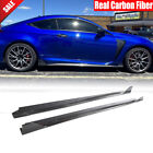 Fit For Lexus RC F Coupe 2015-2018 Real Carbon Side Skirt Extension Lip Spoiler