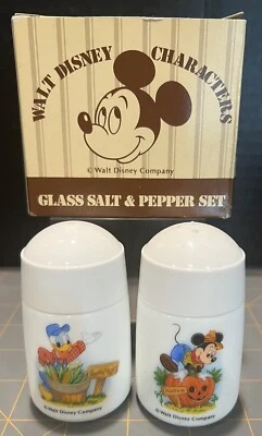 Salero y pimentero raro Japón vintage Disney Halloween Pato Donald y Mickey Foto 1 de 4