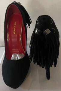 WOMEN TASSELS HIGH HEELS SIZE 3 - Picture 1 of 3