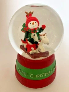 Sello Decorativo Musical Navidad Muñeco de Nieve/Reno GLOBO DE NIEVE con Nieve que Cae - Imagen 1 de 10