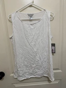 Damen XL mehrere weiße U-Ausschnitt Tank Neu mit Etikett - Bild 1 von 2