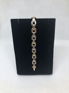 14k yellow gold panther link- Infinity link bracelet