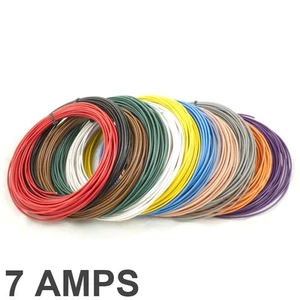 *7 AMP Nennleistung* 0,35 mm² dünnwandiges einadriges Kabel/Draht - 11 Farbauswahl - Bild 1 von 1