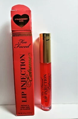 TOO FACED Lip Injection Extreme Stawberry Kiss Lip Plumper Full Size New in Box - Image 1 of 4