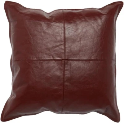 Funda de almohada de cuero genuino para almohadas de sofá lumbar - Granja Dec Foto 1 de 2