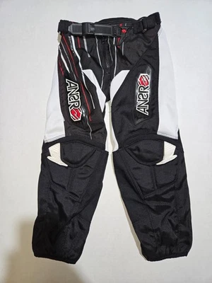 Answer Racing ION 骑行裤青少年尺寸 20 黑色/白色越野越野越野自行车 — 第 1/4 张图片