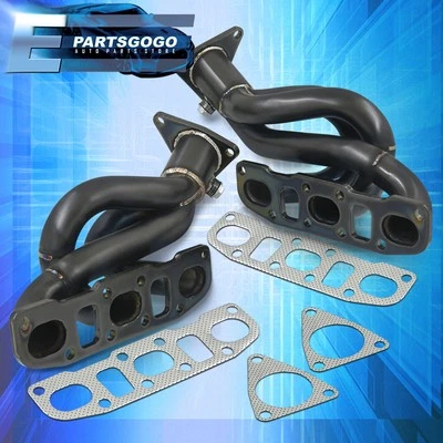 For 09-20 Nissan 370Z Z34 / 08-13 G37 VQ37HR Stainless Header Manifold Gunmetal - Image 1 of 4