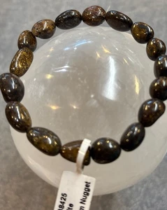 Bronzite Nugget Bracelet 10-15 Mm - Picture 1 of 1