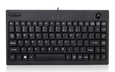 ADESSO AKB-310UB - Wired USB Mini Trackball USB Keyboard, 87-Key US Layout, Blk - Image 1 of 4