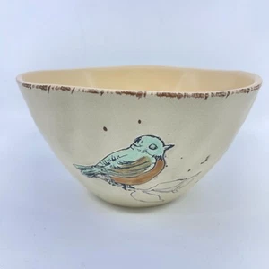 in homestylez ceramic bowl with bird design 8" x 4 1/2" - Picture 1 of 6