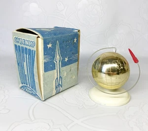 Soviet Rocket Vostok table statue in box - globe - Gagarin - First man in space - Picture 1 of 15