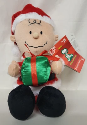 Peanuts Charlie Brown Santa Suit 13" musical plush "Jolly Old St Nicholas" works - Image 1 of 4