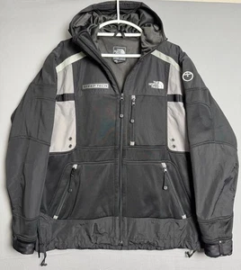 Vintage North Face Steep Tech Ski Jacket Mens Large L Black Gray Hooded Vented - Picture 1 of 10