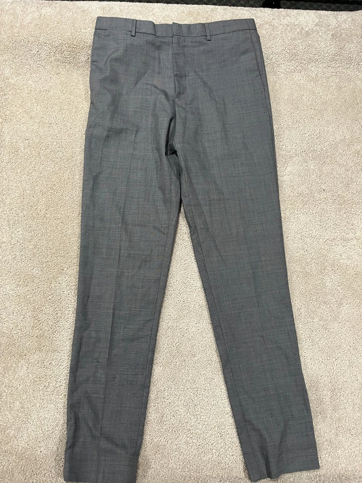 Banana Republic Pants Mens 34x36 Gray Dress Slacks Slim Tapered Washable Wool - Image 1 of 4