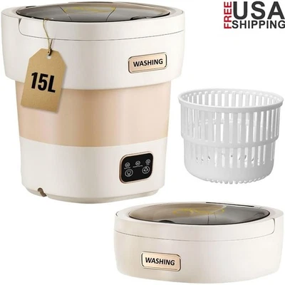 Mini Lavadora Portátil Compacta Lavadora Giratoria Ideal Pequeña Lavandería Uso de Viaje Foto 1 de 4