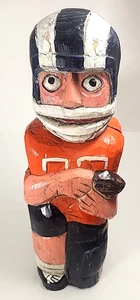 Porta vino 1923 vintage intagliato a mano Grange rosso arte popolare Chicago Bears #77 NFL - Foto 1 di 18