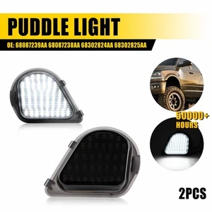 White LED Side Mirror Puddle Lights For 10-22 Dodge RAM 1500 2500 3500 4500 5500 - Picture 1 of 13