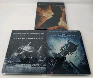 Batman Christian Bale - Christopher Nolan Trilogy 5 - Disc Dvd/Blu-ray Steelbook - Picture 1 of 8