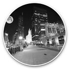 2 x Vinyl Stickers 7.5cm (bw) - Chicago Riverwalk City Moon USA  #42674