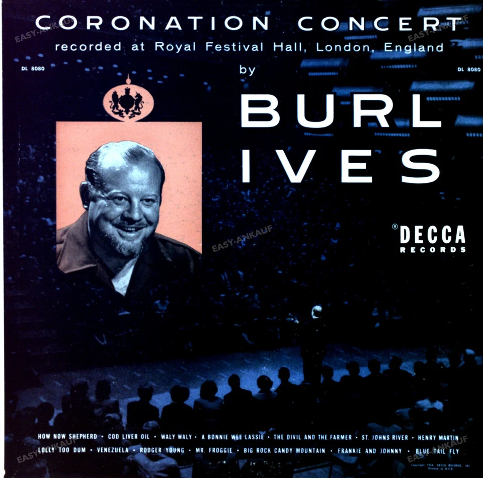 Burl Ives - Coronation Concert LP (VG/VG) . - Image 1 of 1