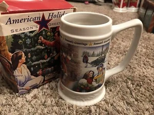 Budweiser Anheuser Busch SEASON'S GREETINGS 1st American Holidays Stein Series - Picture 1 of 6
