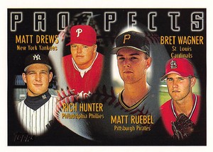 Matt Drews / Rich Hunter / Matt Ruebel / Bret Wagner 1996 Topps 430